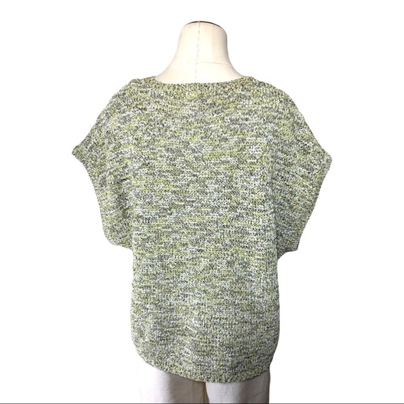 H & M knit stretchy comfy neutral tones oversized top short sleeves size medium - Picture 3 of 9
